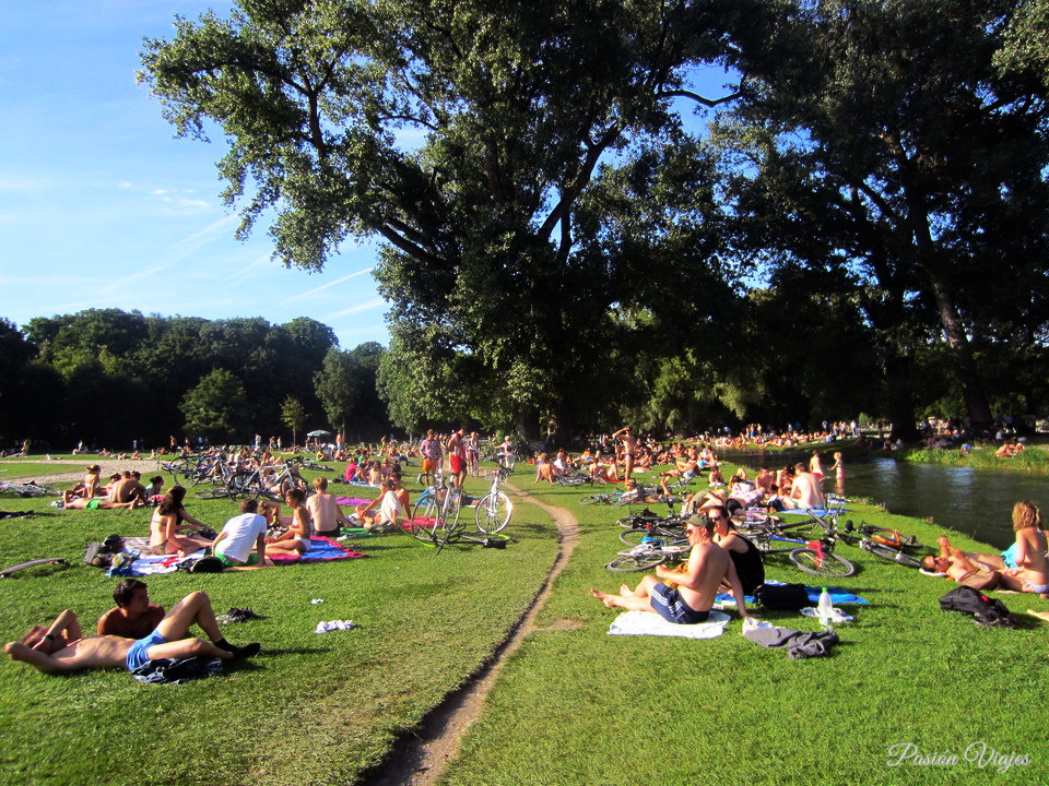 Jardín Inglés en Múnich, Alemania