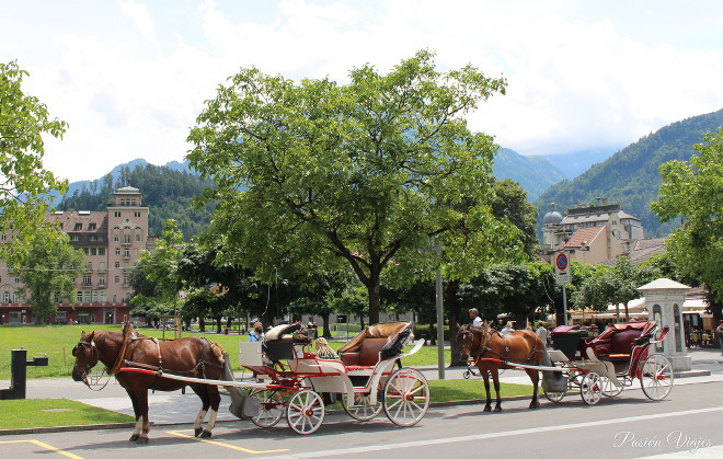 Carrozas turísticas en Interlaken, Suiza.