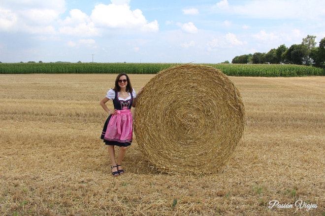 Traje típico de Alemania para chica, llamado Dirndl.