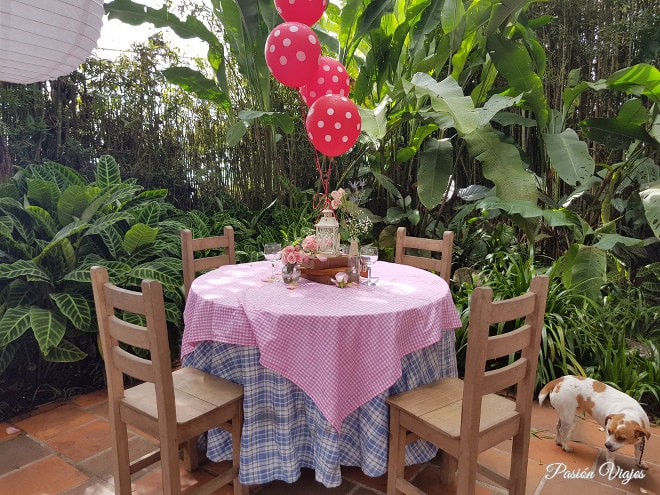 Decoración de una mesa en un Restaurante de Santander.