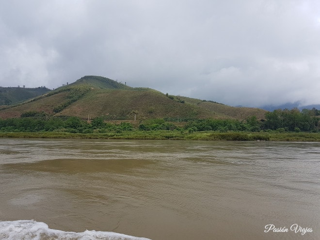 Vistas del río Mekong desde el Slow Boat.