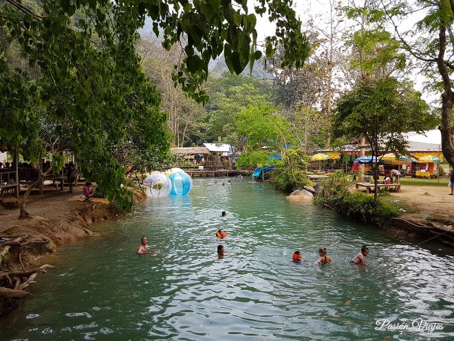 La Blue Lagoon en Vang Vieng.