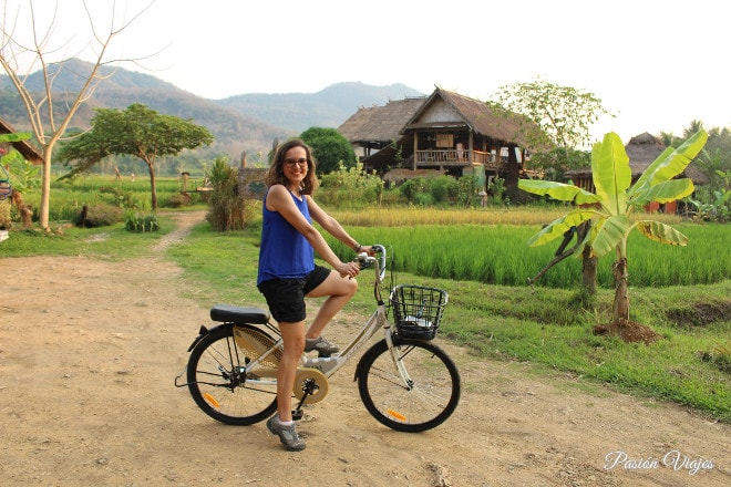 Paseo en bicicleta por Luang Prabang.