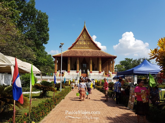 Templo Haw Phra Kaew en el centro de Vientián.