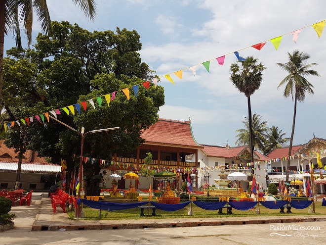 Templo Wat Nabo en Thakhek.