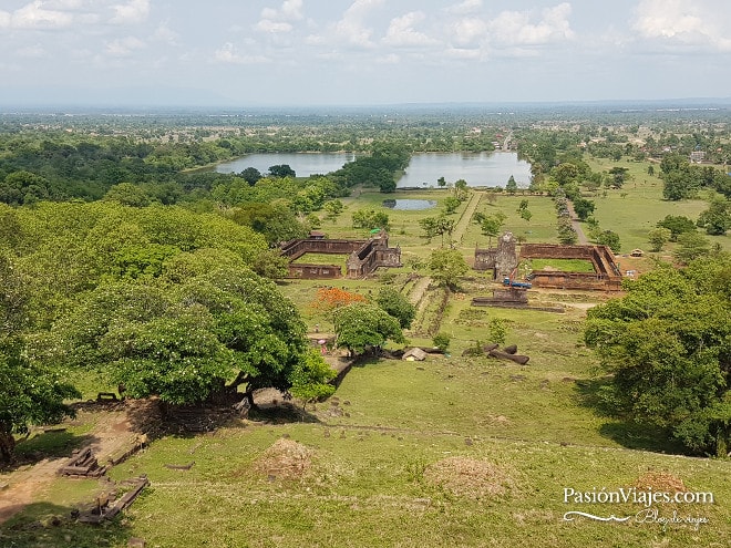 Panorama del Wat Phou desde lo más alto.