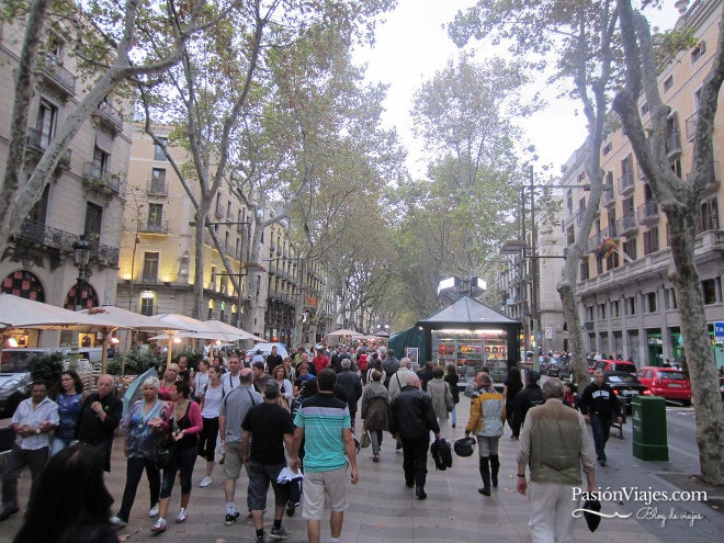 Las Ramblas de Barcelona.