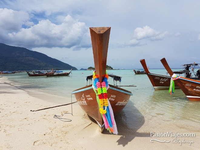 Barcas long tail en Koh Lipe.